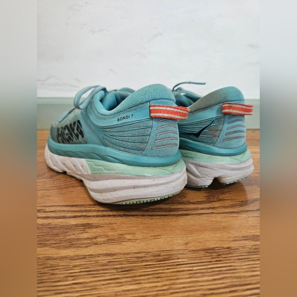 HOKA ONE ONE Bondi 7 Blue Running Sneakers - Picture 6 of 10